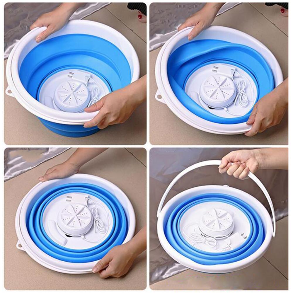Foldable Mini Washing Machine Automatic Household Mini Tube 3-5Kg Wash Underwear Care Cleaner Portable Washing Machine