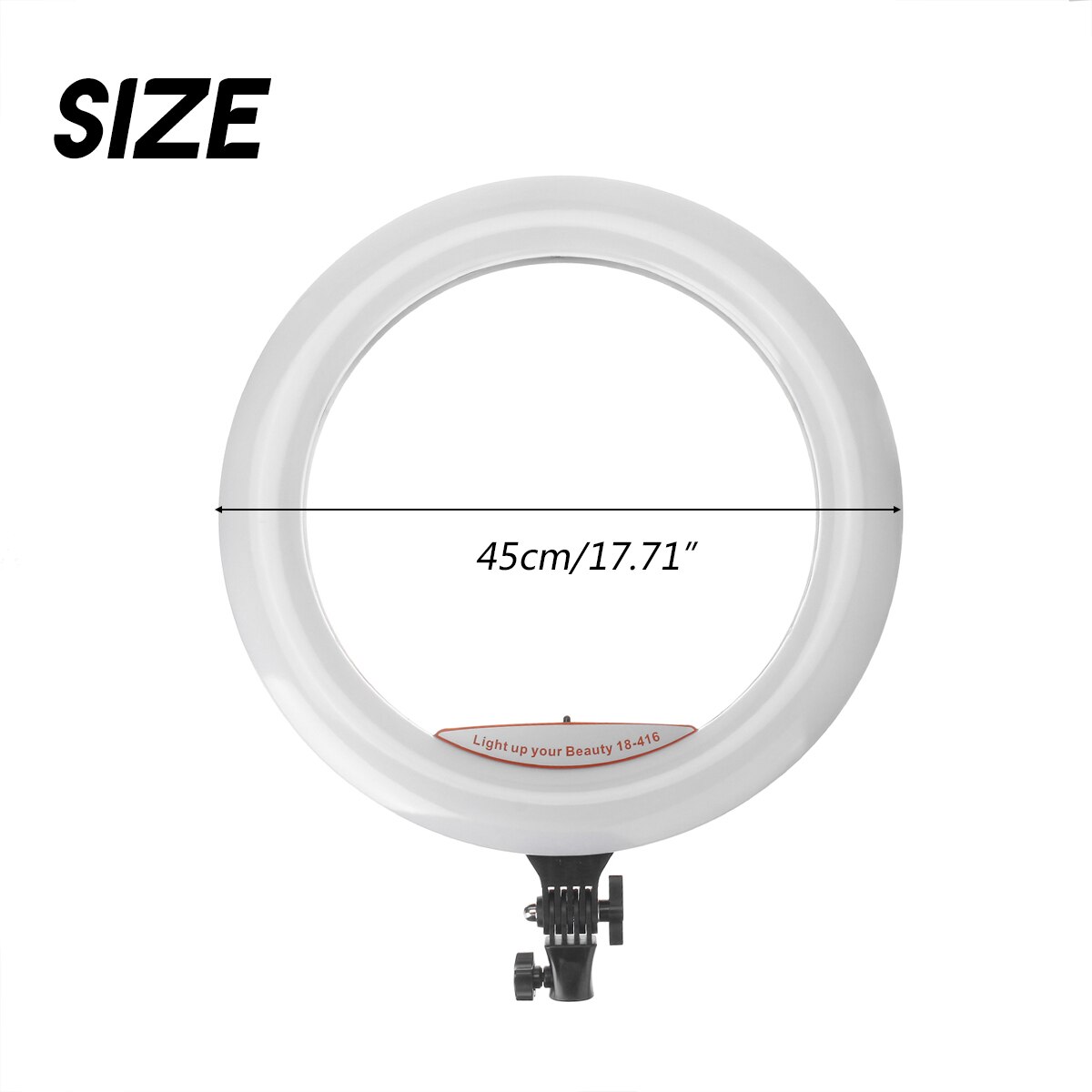18 inch LED Ring Light Dimmable Ring lamp Photography makeup Ring Light Lamp light stand selfie light