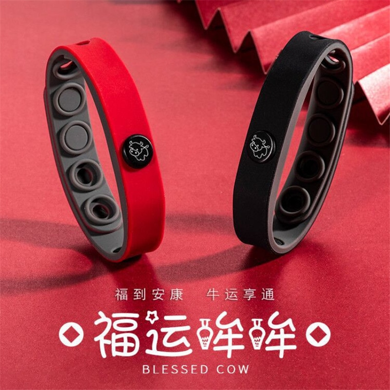 Pulseras de señal del zodiaco, pulsera de energía de iones negativos, turmalina de silicona, resistente al agua, Color de joyería,