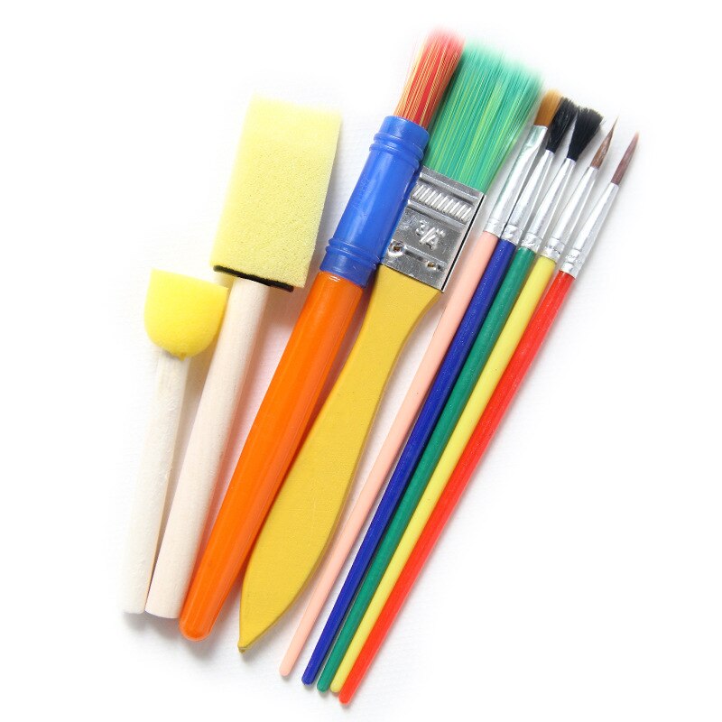 WARMOM 9PCS/Set Children Painting Brush Kids Graffiti Painting Pen Kindergarten DIY Early Education Art Painting Supplies Set