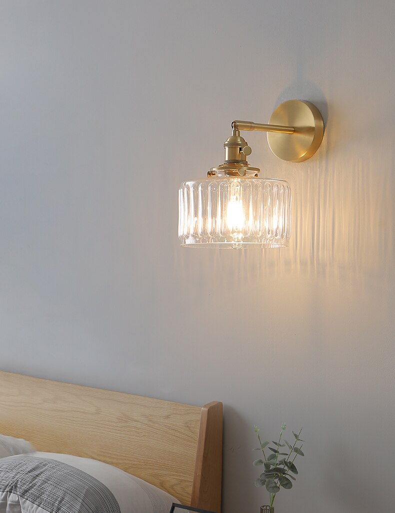 Nordisk vægdekoration led-lampe luminaria med drejeknap stue soveværelse minimalistisk indretningsbelysning væglamper galvaniseret skærm