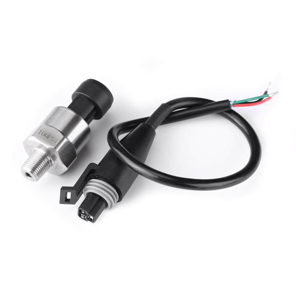 Pressure Transducer Sender Sensor Stainless Steel For Oil Fuel Air Water Stainless Steel Pressure Sensor Thread 100PSI
