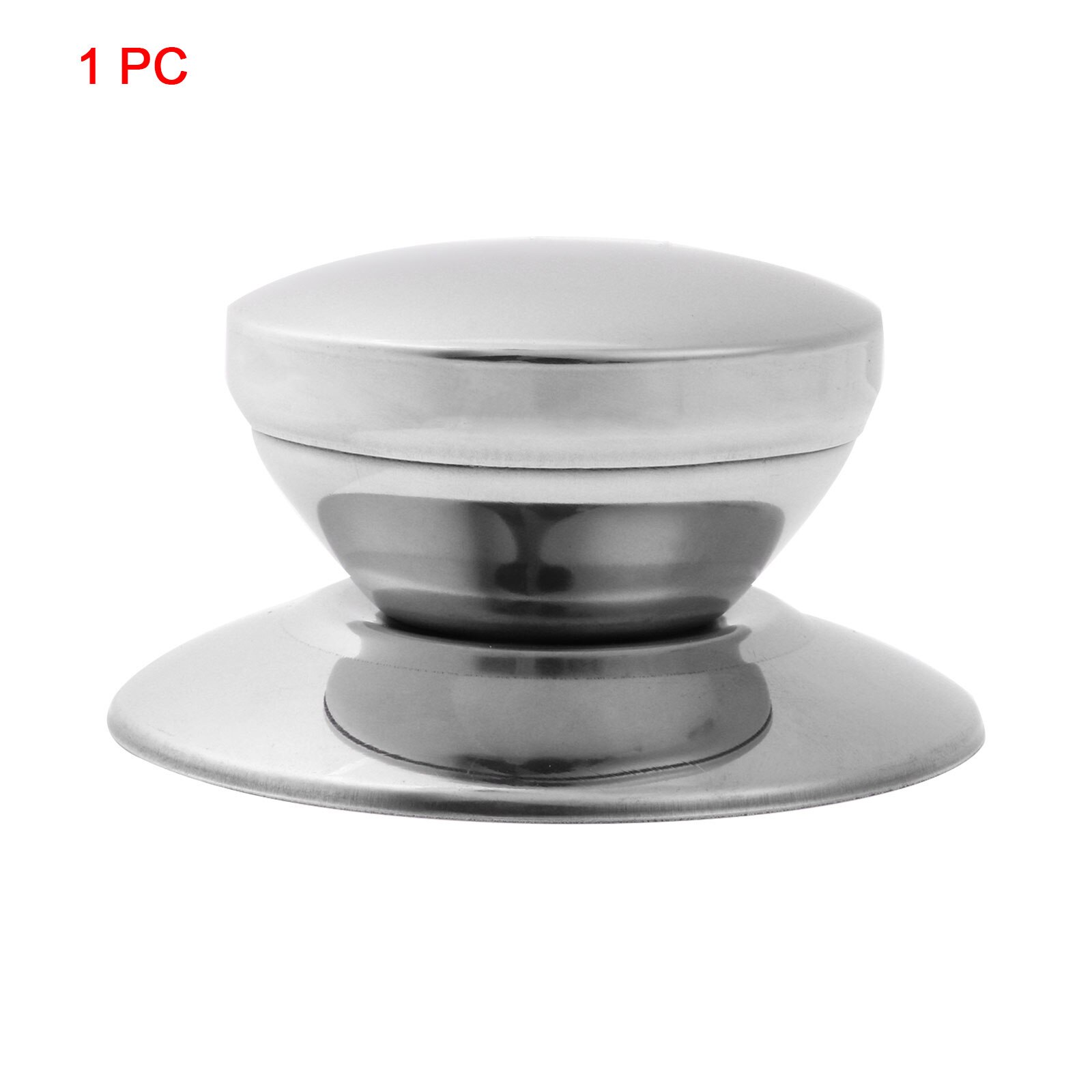 Universal Cookware Lids Knobs Stainless Steel Pot Pan Handles Kitchen Cooker Hand Grip Detachable Cooking Replacement Pot Handle: Silver Black A 1