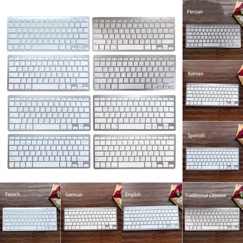 Russisch/Spaans/Koreaanse Bluetooth Wireless Keyboard Voor Tablet/Laptop/Smartphone Wxta