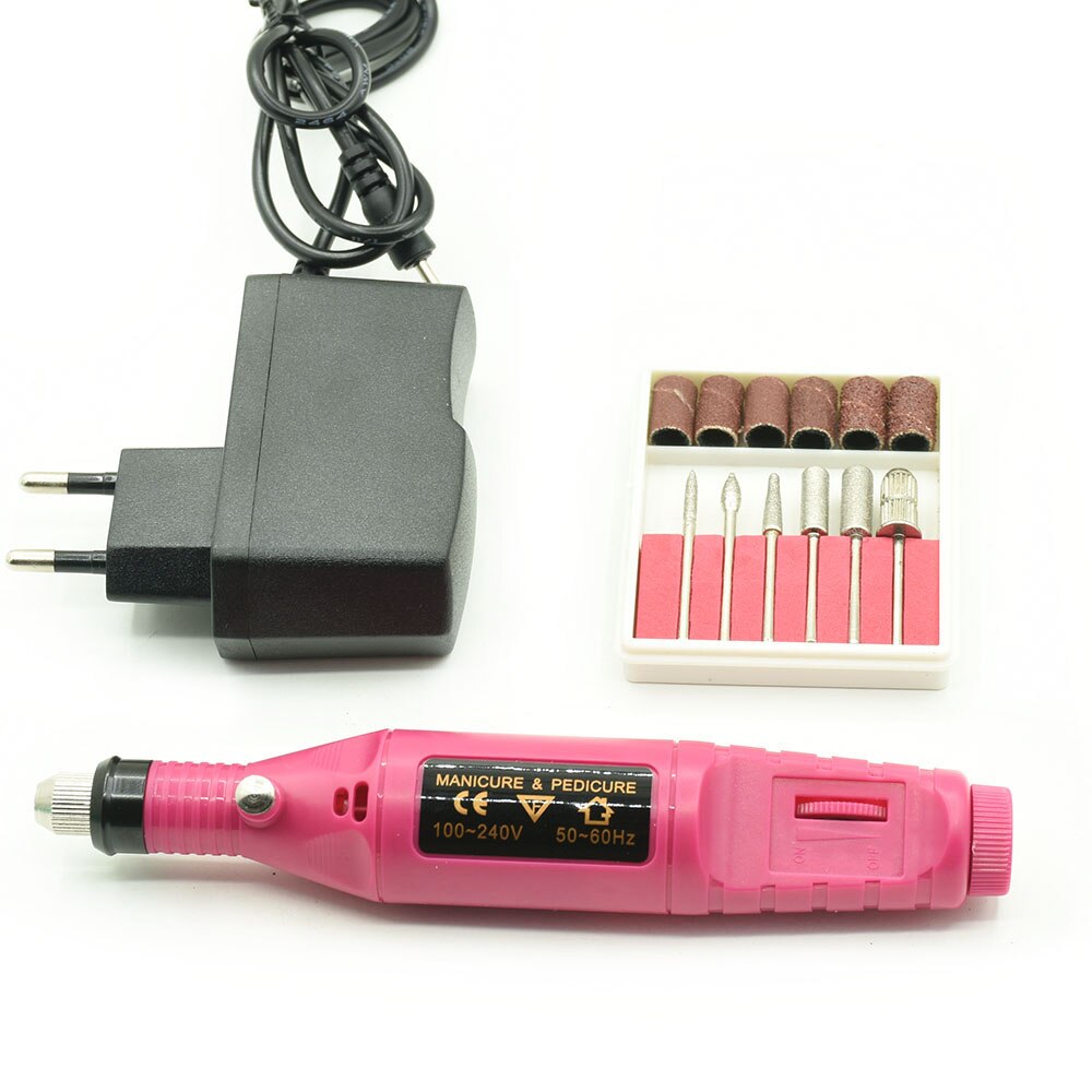 Manicure Machine 35000 Rpm Electric Nail Boor Apparatuur Voor Pro Frees Voor Manicure En Pedicure Nail File Gereedschap: mini