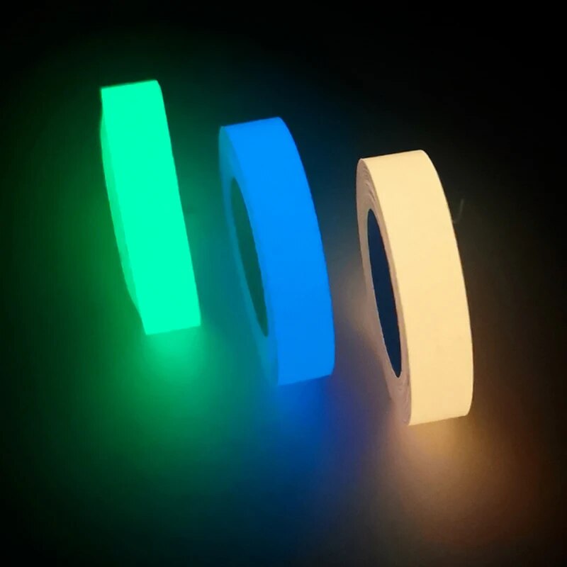 1 Rolle fluoreszierendes, selbstklebendes, Ich bin Dunkeln leuchtendes Klebeband, Lichtleiste, Feuerkanal, Bühnendekoration, Sicherheitsausgang, Warnaufkleber