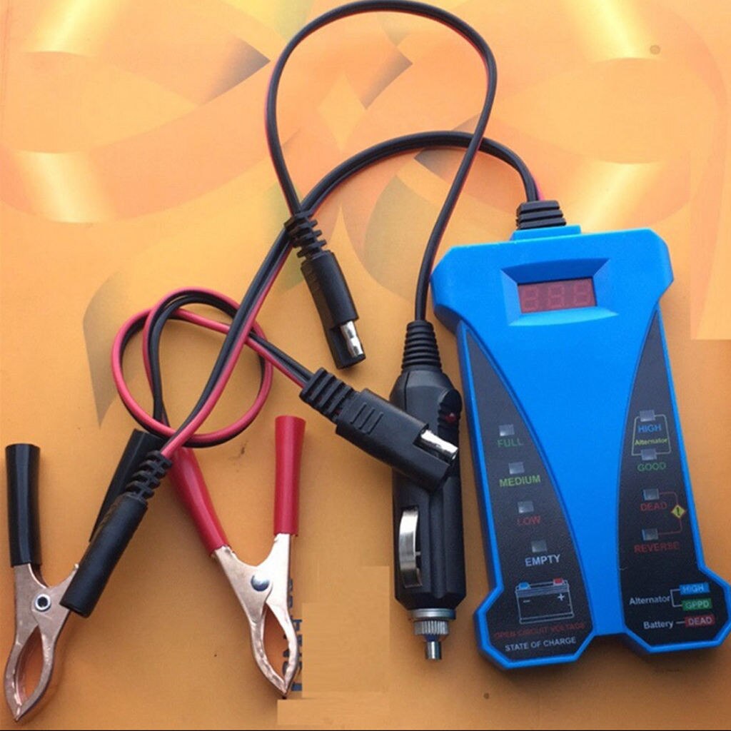 12V Charging System Analyzer Battery Load Tester with LED Indication for ATV