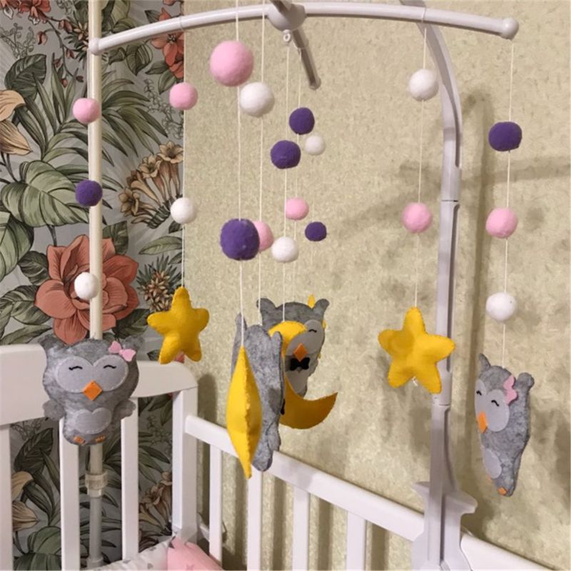 Baby Mobile Crib Holder 360 Degree Rotate Bracket Baby DIY Crib Mobile Bed Bell Hanging Toys Wind-up Music Box Baby Rattle Toys