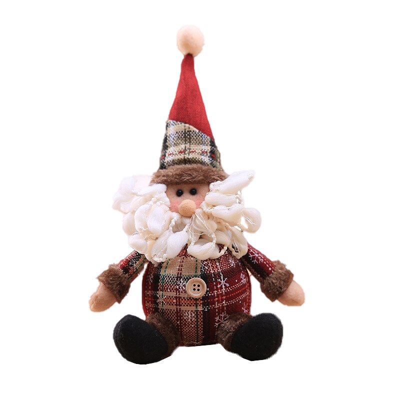 Joyeux noël ange poupée père noël Elk en peluche poupée jouets pour la maison ornements arbre suspendus fête décoration enfants nouvel an