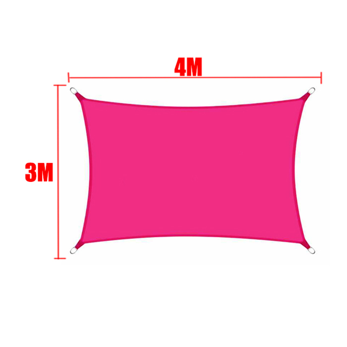 Voile pare-soleil étanche Rose rouge 420D carré Rectangle Triangle jardin terrasse auvent piscine ombre Camp randonnée cour auvent