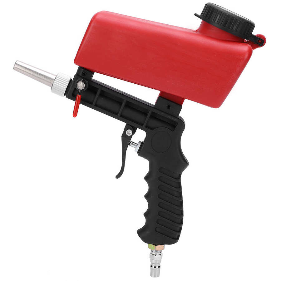 Adjust Sandblast Sand Blaster Hand Held Pneumatic Sandblasting DIY Comfortable To Hold 21LBS Reliable Safe for Automobile