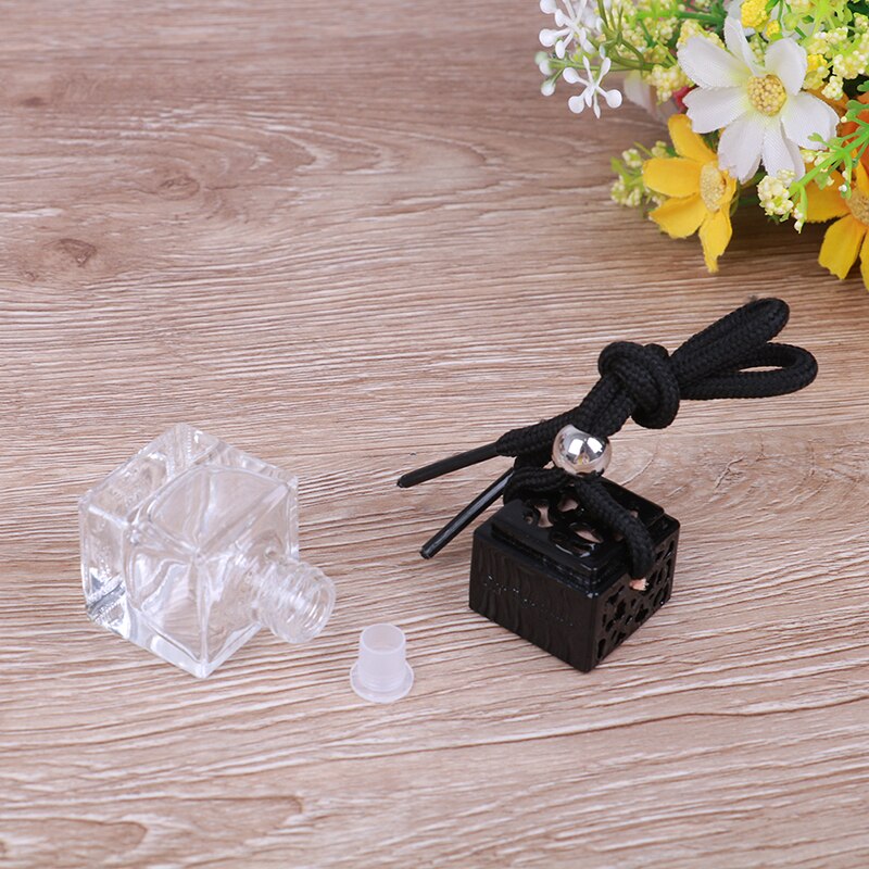 Bilhengende ornament bil luftfrisker tom glassflaske parfyme til eteriske oljer diffusor bilstyling bakspeil