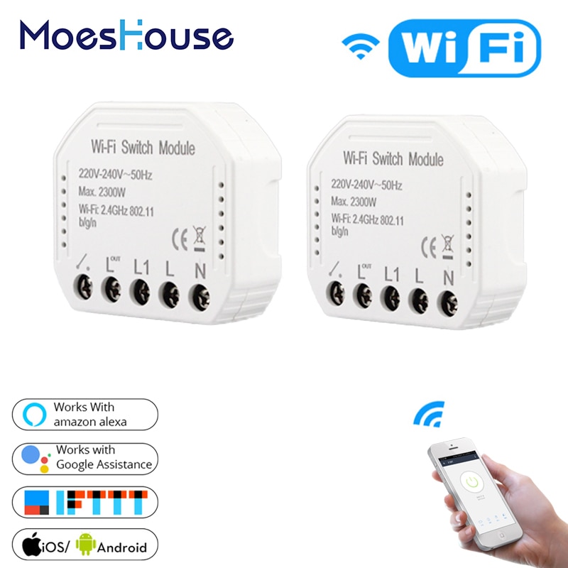 DIY WiFi Smart 2 way Light Switch Build your Own Switch Interface Using This Easy to Connect Module