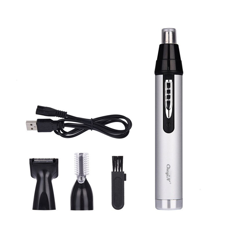 CkeyiN Men Hair Clipper Trimmer Cordless Nose Eyebrow Removal Painless Electric Shaver Machine Beard Razor Mower: 3 in 1