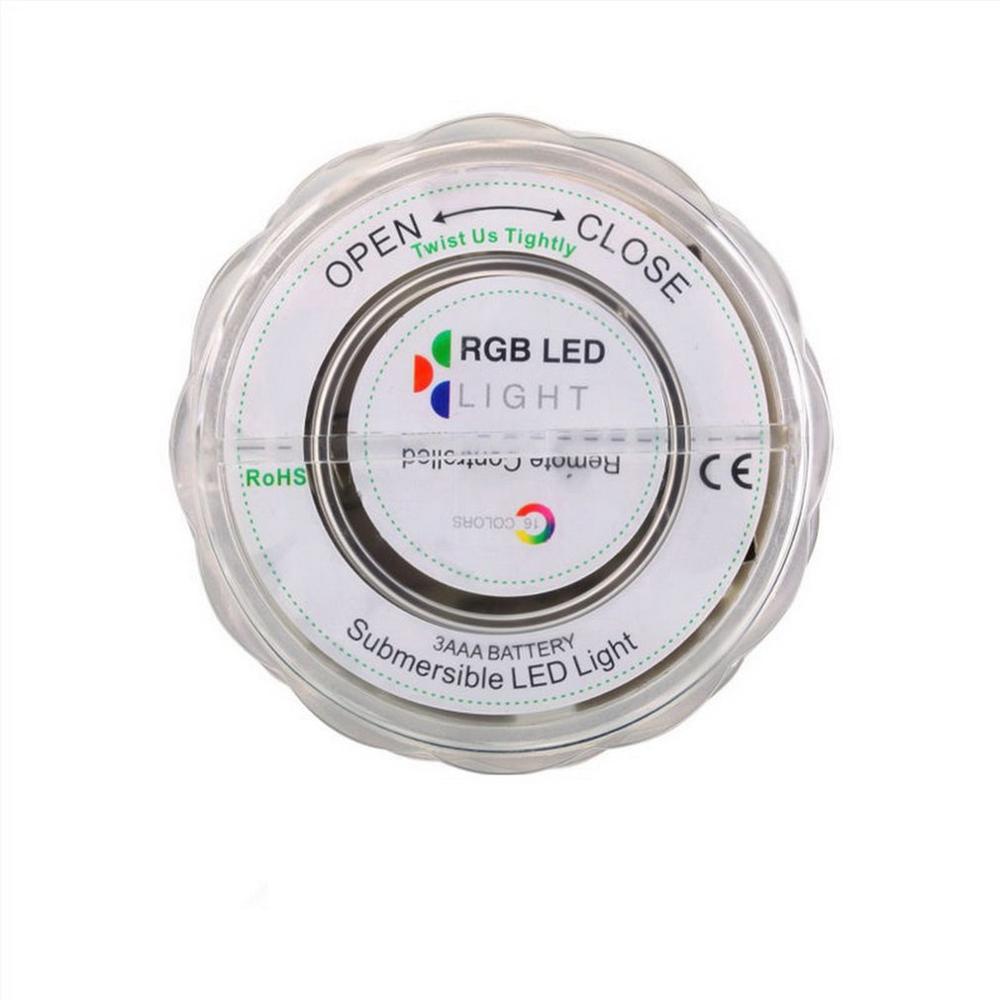 10 LED RGB Submersible Light Swimming Pool Led Light Underwater Light Battery Operated Garden Pond Lights for Aquarium Vase Bowl