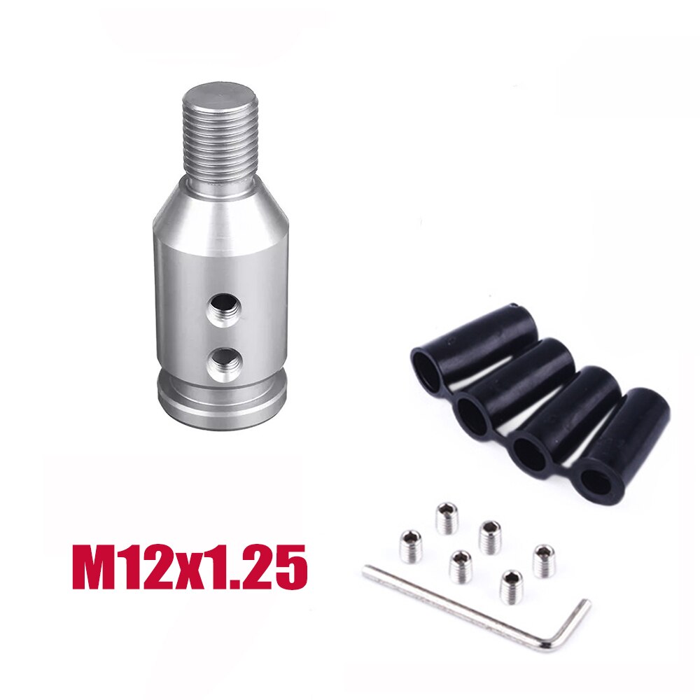 RASTP-JDM Racing Universal Aluminum Shift Knob Adapter Fit for Non Threaded Shifter Auto shifters M12x1.25mm/M10x1.5mm RS-SFN057: silver-M12-1.25