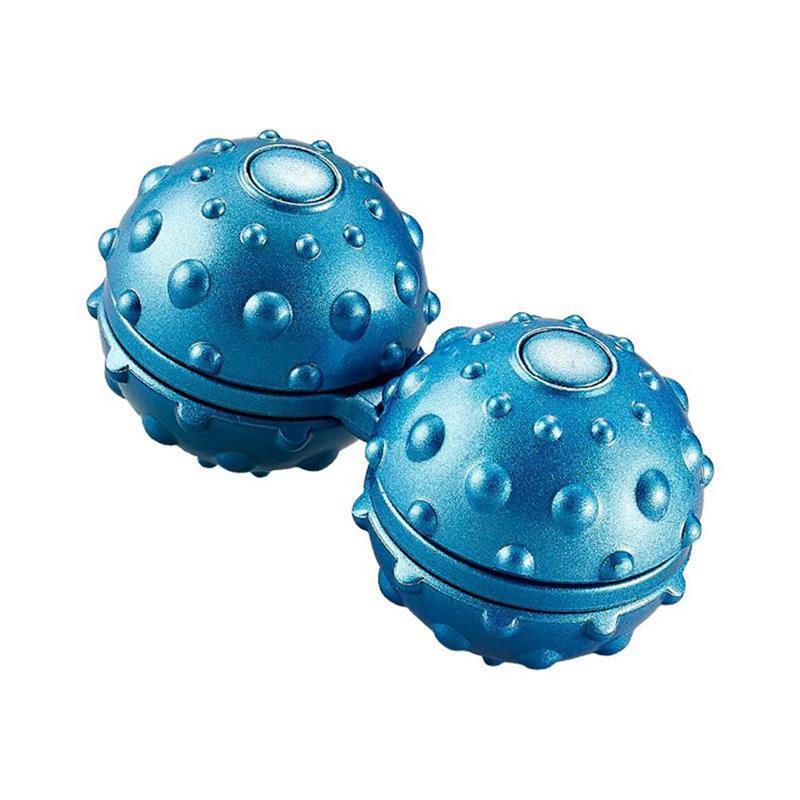 Bolas Mágicas de metal antiestrés para niños y adultos, juguetes educativos sensoriales de descompresión, bolas de masaje creativas con bolsa: Azul