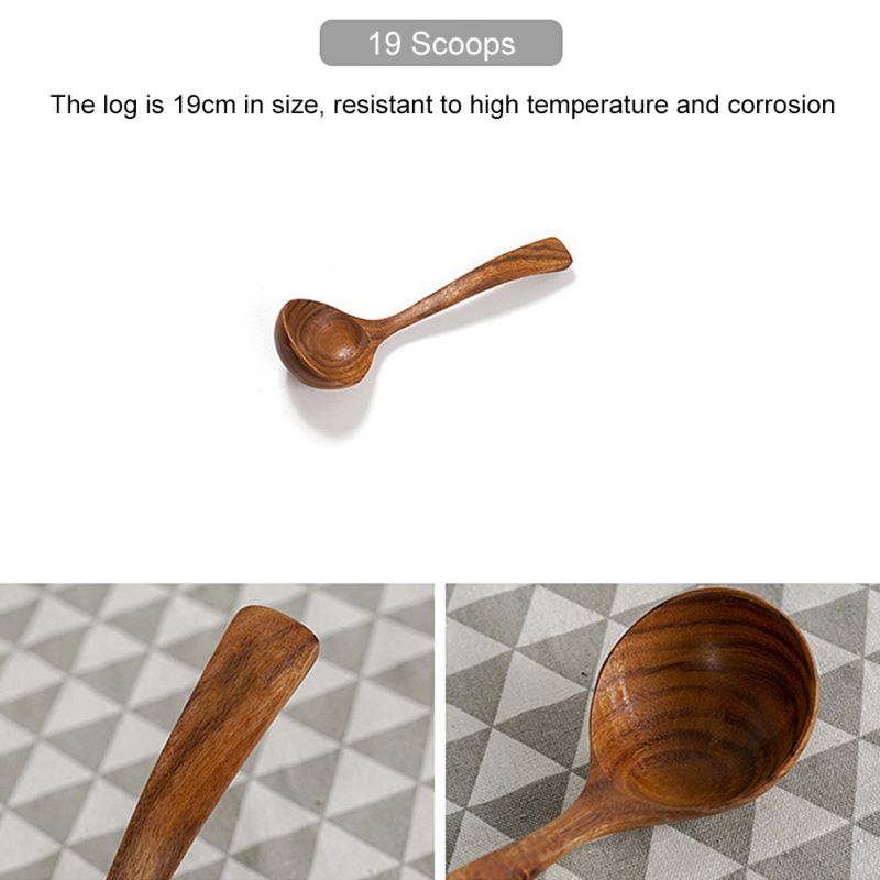 Teak non stick wok,stir fry, shovel, solid wood spoon, kitchen special wok shovel Cooking Rice Spatula Scoop Kitchen Utensil Non