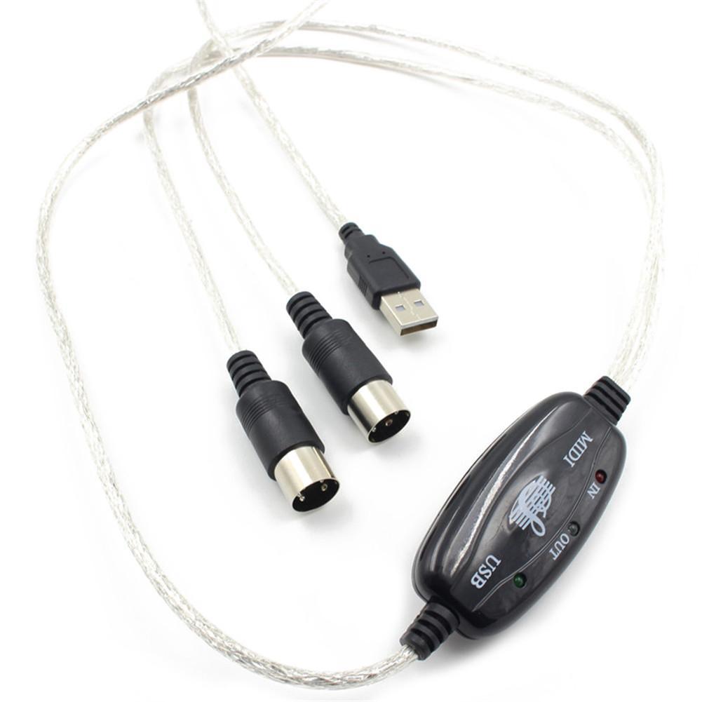 2M Usb Midi Kabel Converter Muziek Editing Toetsenbord Adapter Connector Cord Lijn