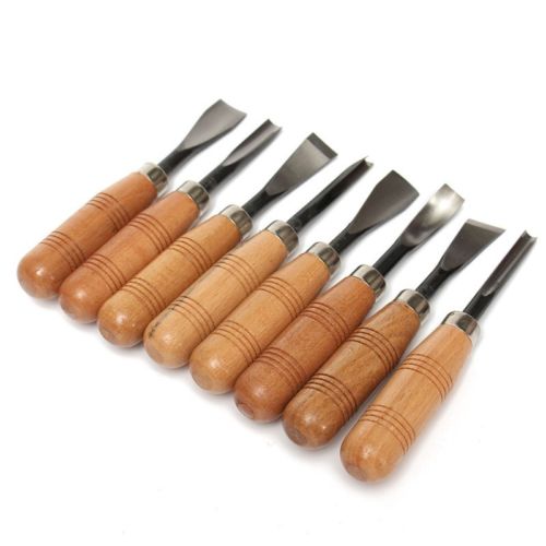 Fixmee tamaño grande 8 Uds Woodpecker herramientas de tallado de madera seco Chip detalle cuchillo cincel