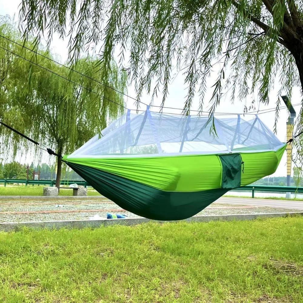 Outdoor Klamboe Hangmat Luchttent Kamperen Met Klamboe Ultralicht Nylon Dubbel Draagbaar Reizen Buiten Kamperen