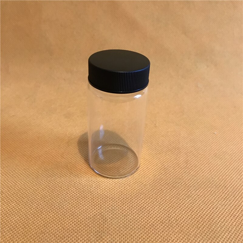 5pcs 50ml High Borosilicate clear glass sample bottle 50ml screw glass reagent bottle 50ml High borosilicate glass bottle