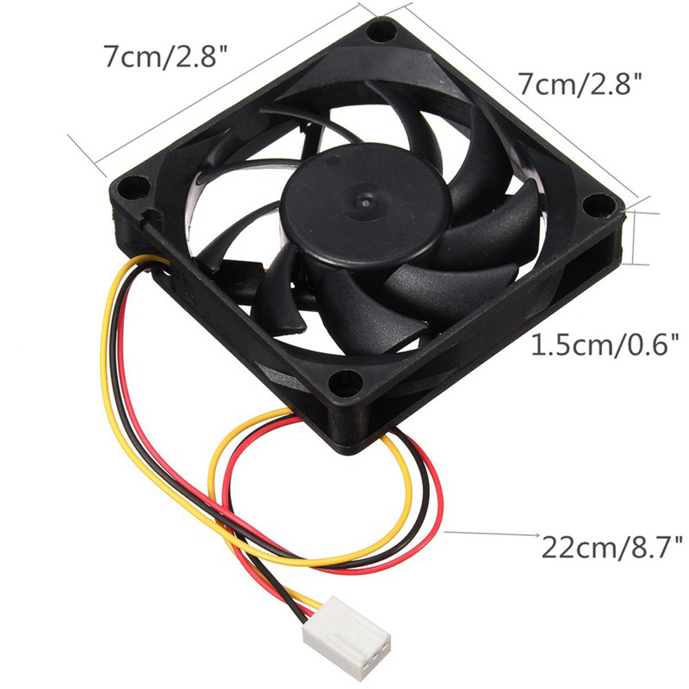 70x70x15mm 12V Computer/PC/CPU Silent Cooling Case Fan For Radiator Mod