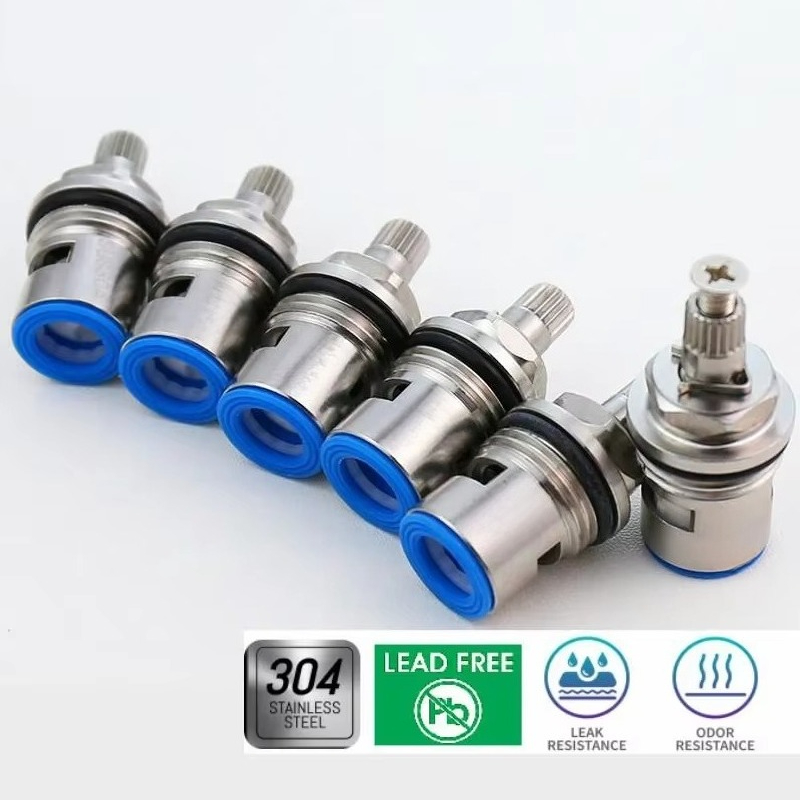 304 Stainless Steel Bath Kitchen Faucet Cartridge Replacement Part Ceramic Valve Stem Water Tap Cold Water