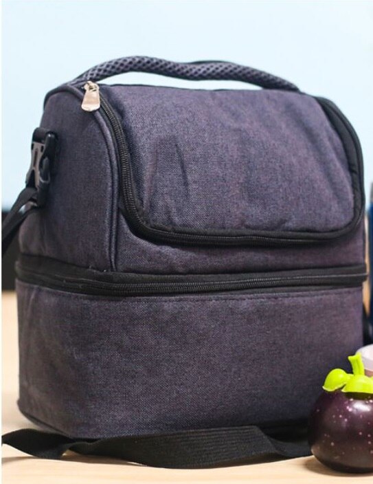 Thermische waterdichte voedsel vers houden wijn lunch koeltas ijs bier koeler voor biefstuk isolatie thermische tas isolatie koelpak: Donkergrijs