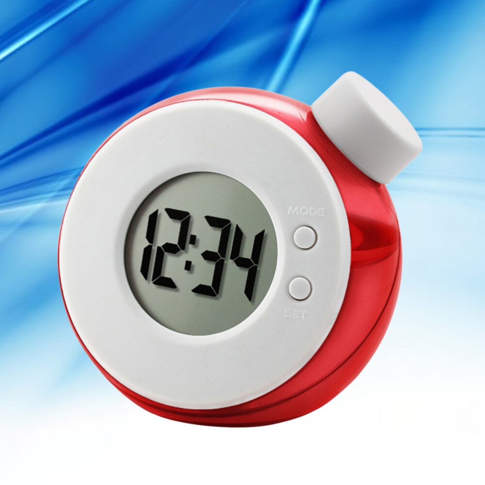 Water Energy Clock LED Display Clock Water Jar Clock Battery Include(Red)