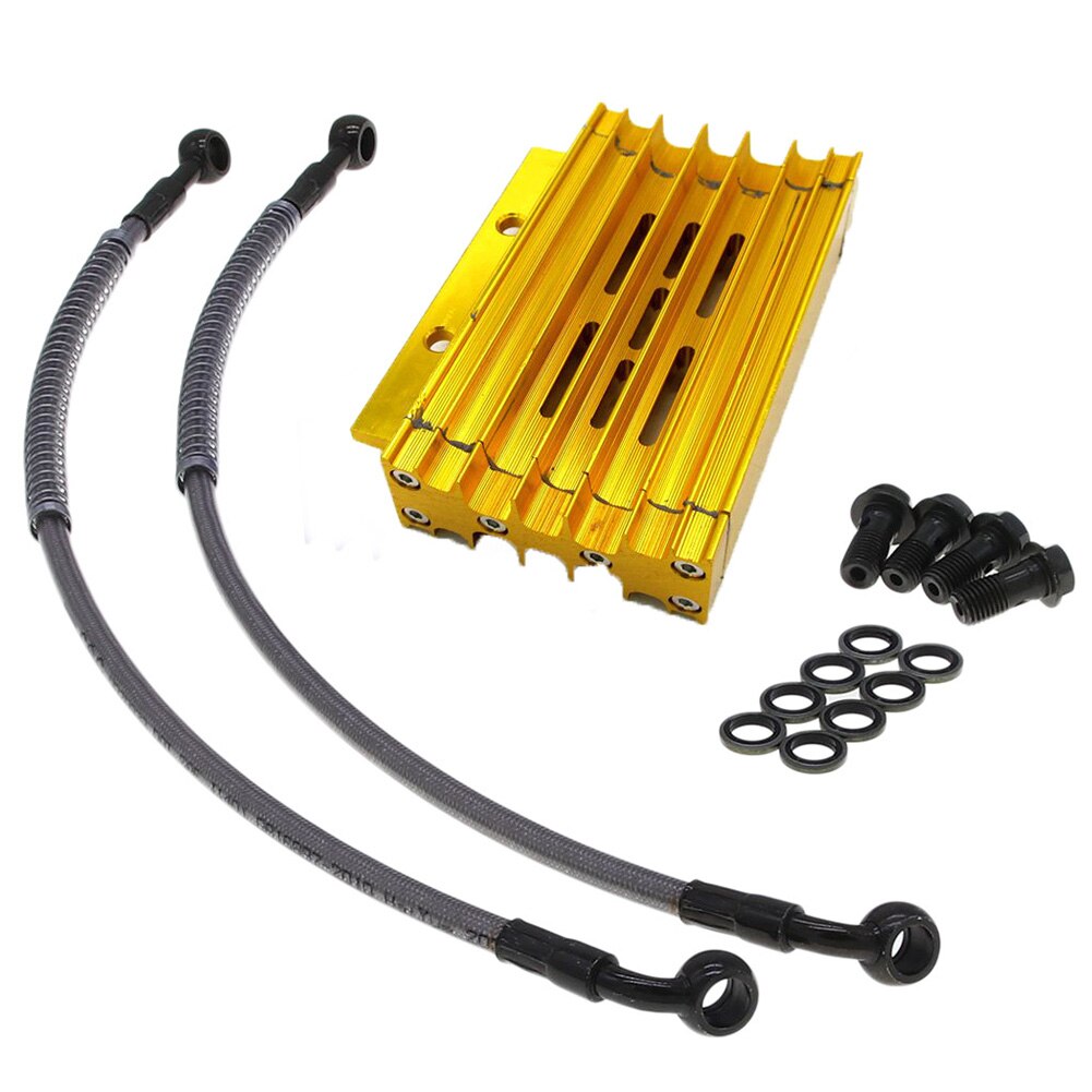 Aluminum Engine Oil Cooler Radiator Kit for Monkey 125CC 140CC ATV Dirt Pit Bike Engine Oil Cooler Cooling Radiator Kit