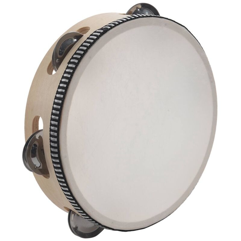 Musical Double Half Moon Tambourine Drum Kit With 7 Inch Musical Tambourine Tamborine Drum Round