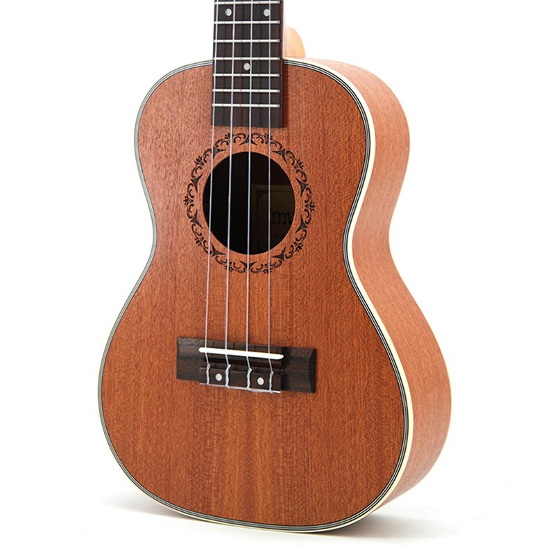 23" Ukulele 4 String Instruments Mini Hawaiian Guitar Rosewood Fretboard Sapele Electric Ukulele with Pickup EQ Uke Guitarra