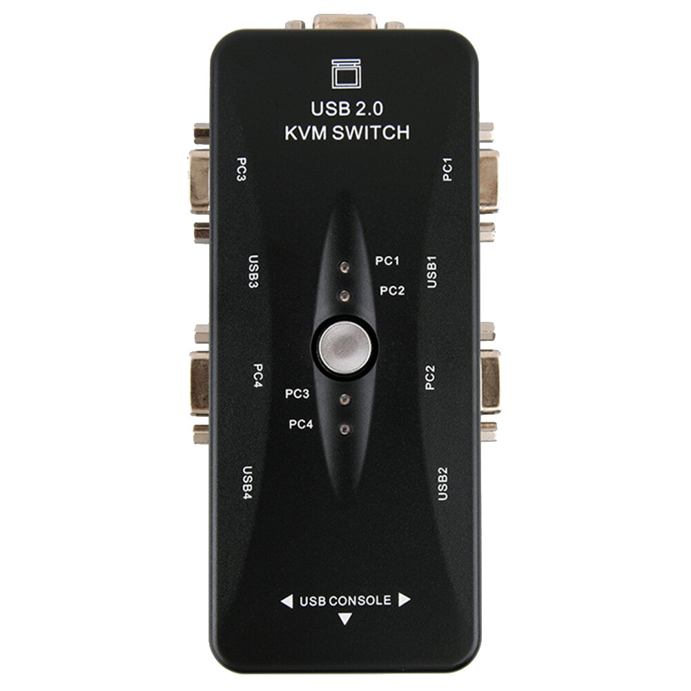 4 Ports USB HDMI-compatible KVM Switch Lightness and Portability No Space Occupy Box 4 in 1 Out 4K 1080P VGA Switcher Splitter