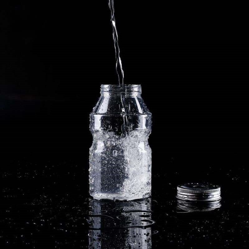 10pcs Net red 500ml clear plastic cups bubble tea cup milkshake bottle yogurt bottles diy flower tea packaging cups with lids