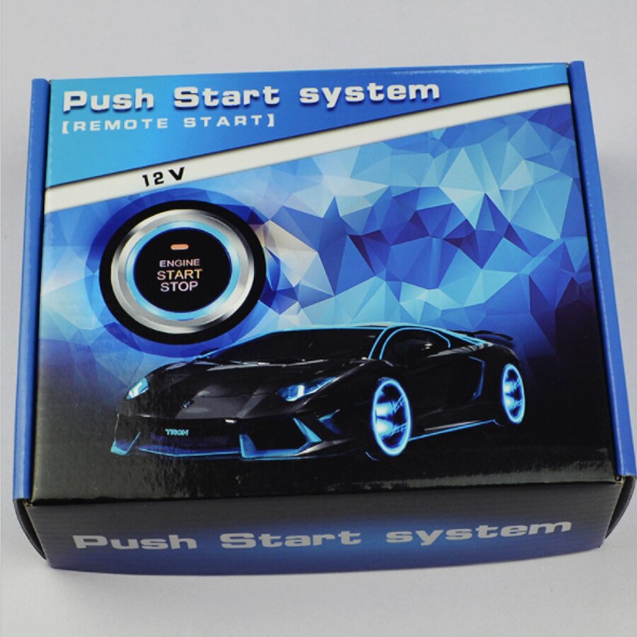 Universal 12V car one button start up system RFID key induction hidden lock boot anti-theft system