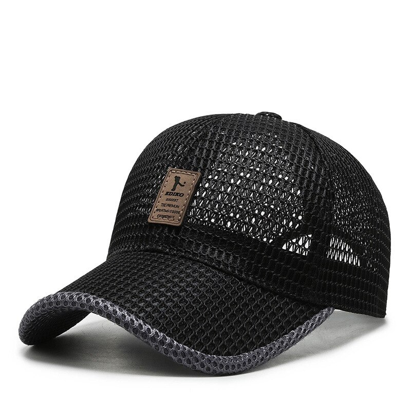 Sommer unisex Männer angeln Baseball Kappen Frauen Atmungsaktive Gittergewebe Snapback Hüte Schwarz lässig Sport Hüte Kappe