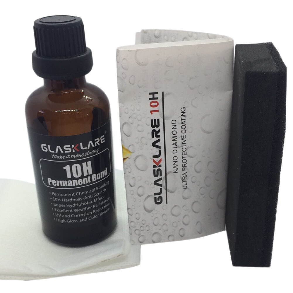 Revestimiento de vidrio y cerámica para coche, Nano cerámica impermeable para el cuidado de la pintura del coche, líquido antiarañazos, recubrimiento de vidrio súper hidrofóbico, 50ml