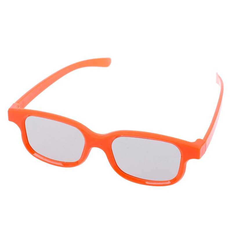 Gafas 3D polarizadas para niños, lentes de talla para niños, circulares, pasivas, 3D, películas, TV, películas, 2 colores, 1 ud.: orange