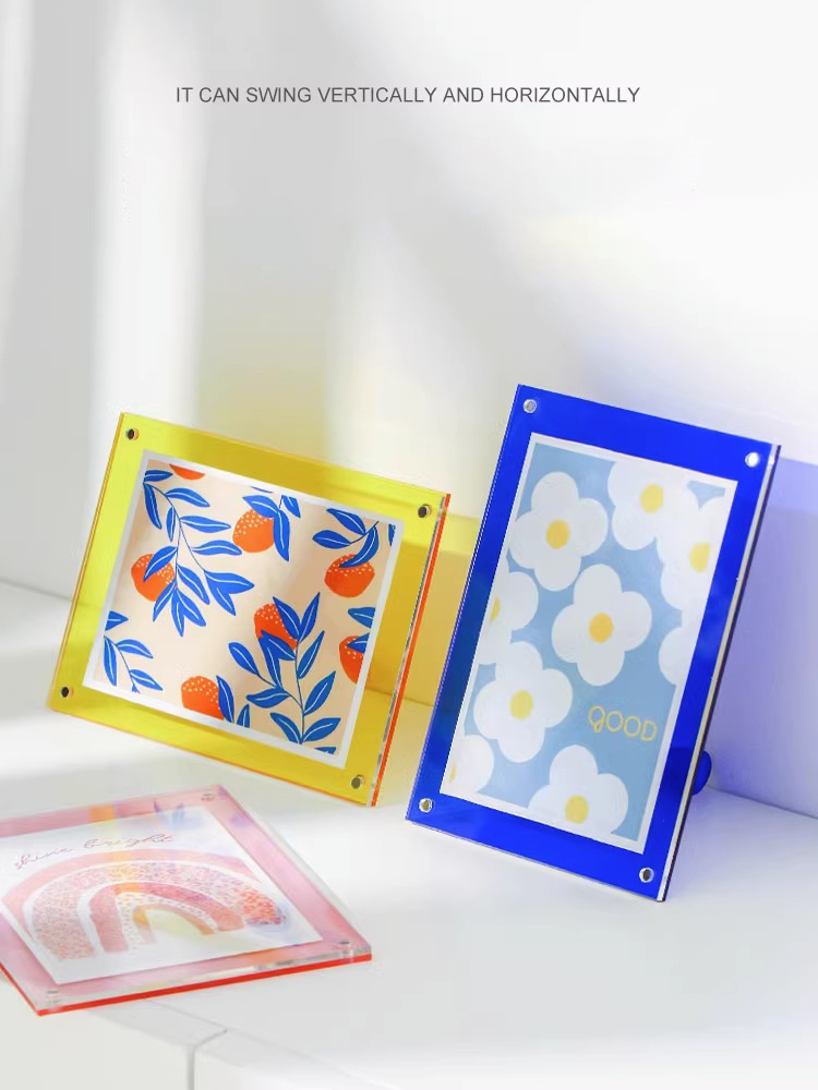 Acryl Bilderrahmen klare Bilderrahmen mit Ständer, Magnet rahmen Acryl Lucite rahmen los für Heimat Sekretariat Schreibtisch-Anzeige