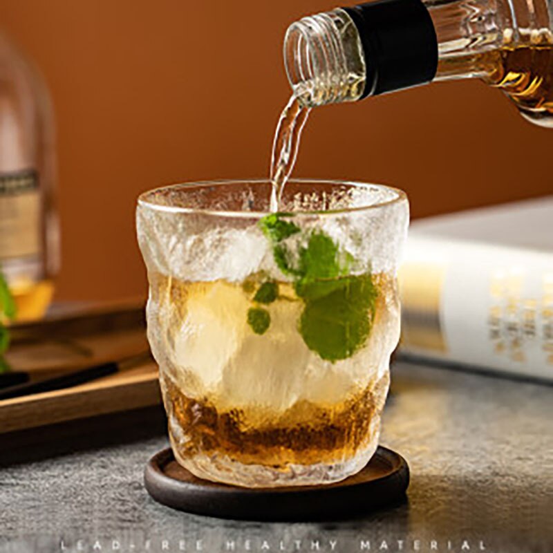 Glacier glass water glass frosted Japanese style simple milk glass beer glass juice glass coffee cup Western wine glass
