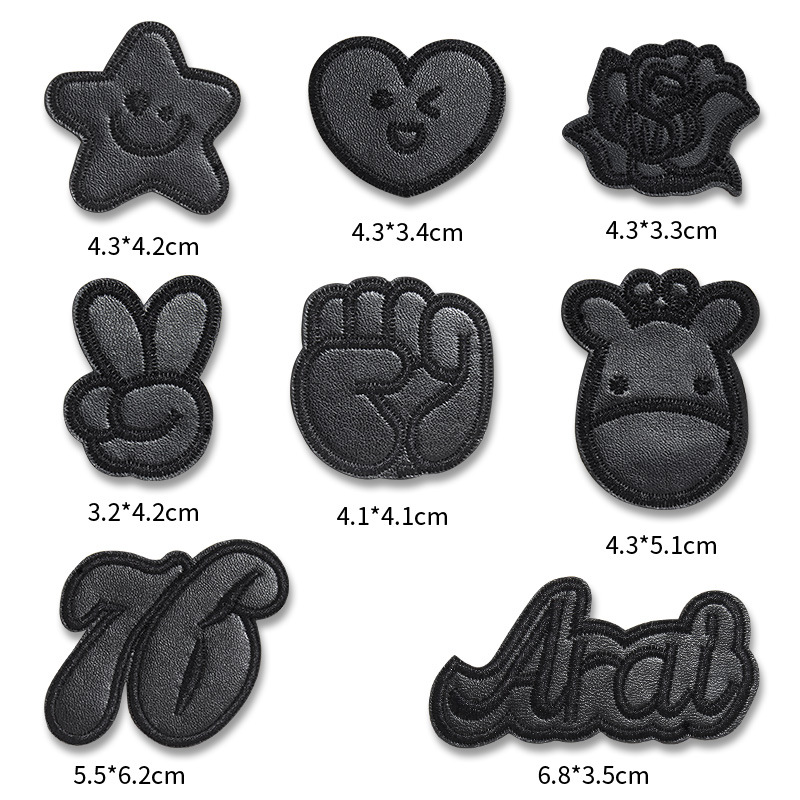 Parche negro autoadhesivo sin costura para chaqueta de plumón, ropa de cuero, bolsas de reparación de alta gama, parche de tela con patrón de decoración de agujeros: camello