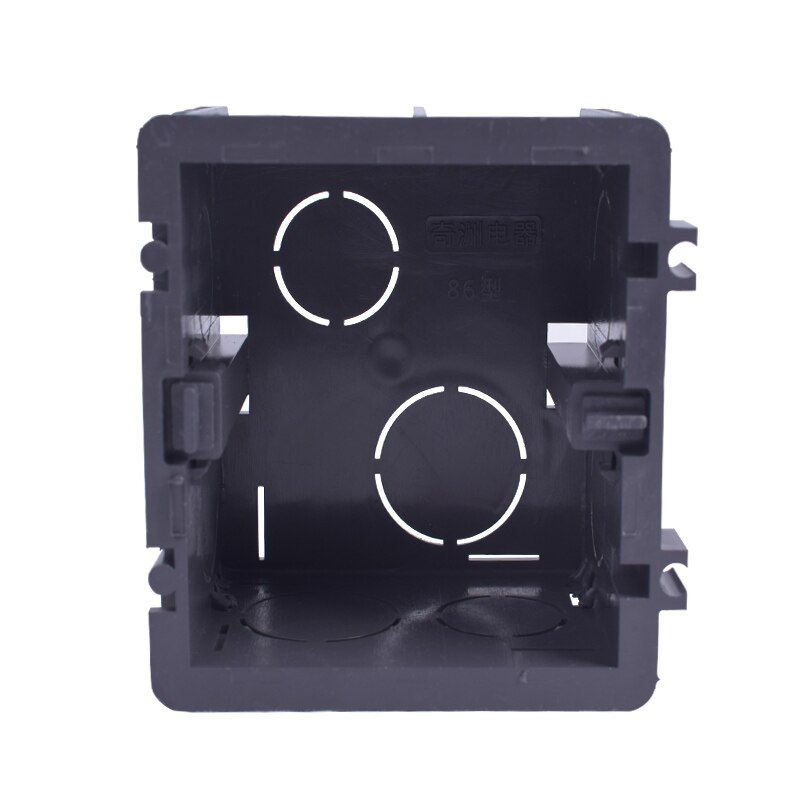 Wall Mounting Box, 86 Internal Cassette, Wiring Box, White Back Blue Red Box For 86mm*86mm Standard Wall Switch and Socket: Black
