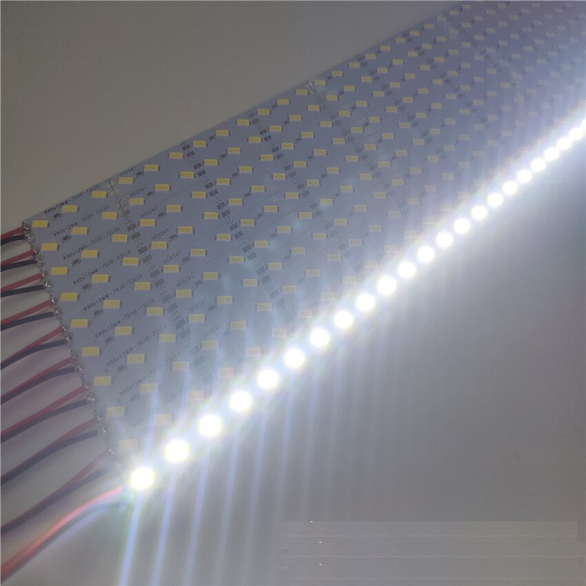 10 stücke * 50cm DC12v 7030 LED fest Starre LED-streifen Bar Licht Schrank Schaufenster Einkaufen Streifen 72SMD/m warm weiß 3000k Weiß 6000k