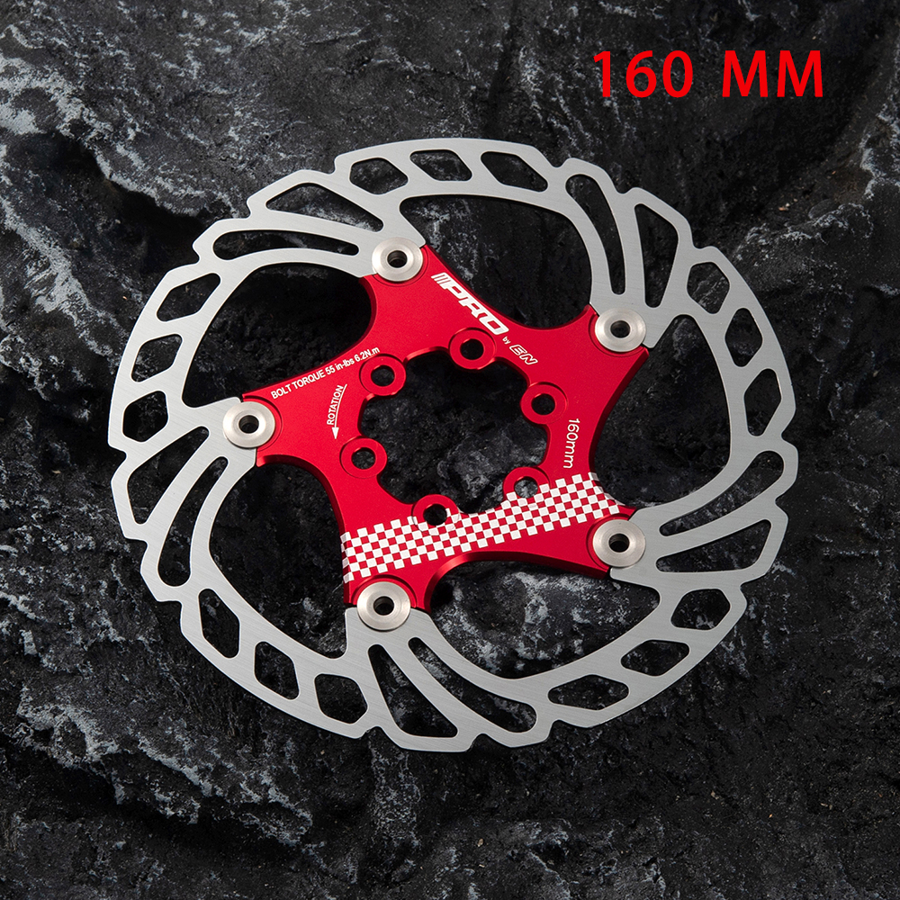 IIIPRO bicicleta 140MM 160MM freno de disco Rotor flotante engrosamiento anodizado enfriamiento rápido disco ultraligero: Gris claro