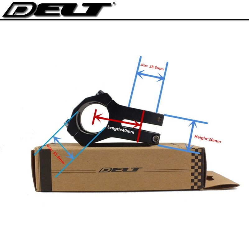 1-1/8 mtb fast utstyr terreng mtb sykkel sykkelstamme 31.8 x 40mm svart blått gull sølv rødt tilbehør