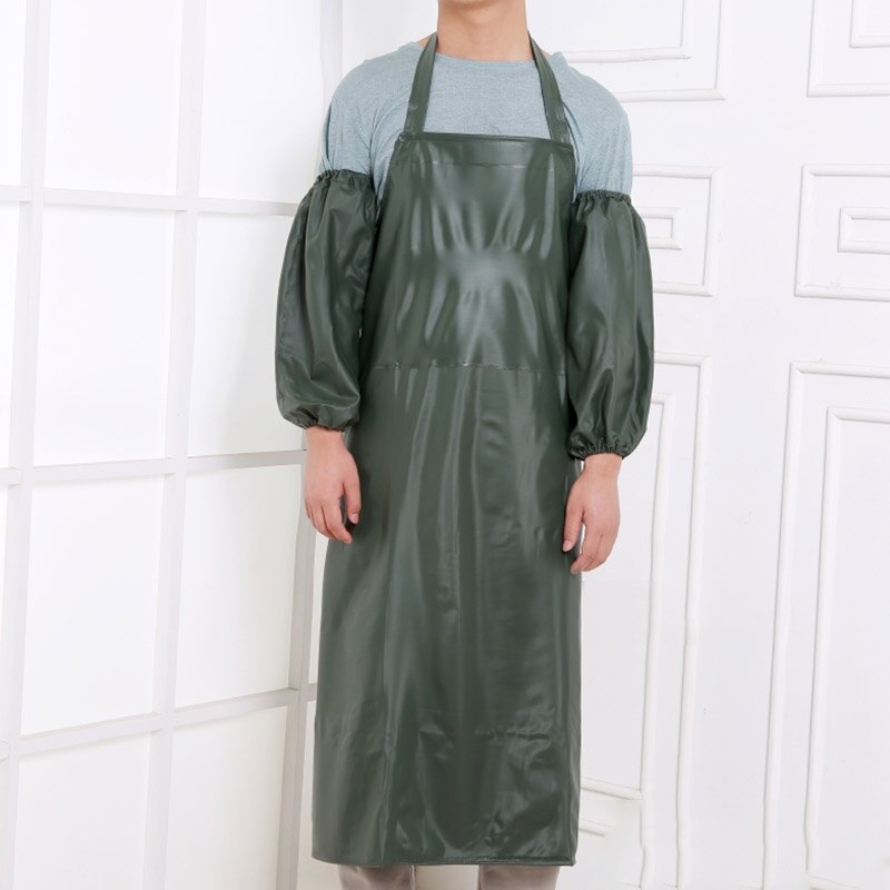 Apron Sleeves Set Waterproof Anti-acid and Alkali Apron Unisex Work Safety Reusable Kitchen House Cleaning