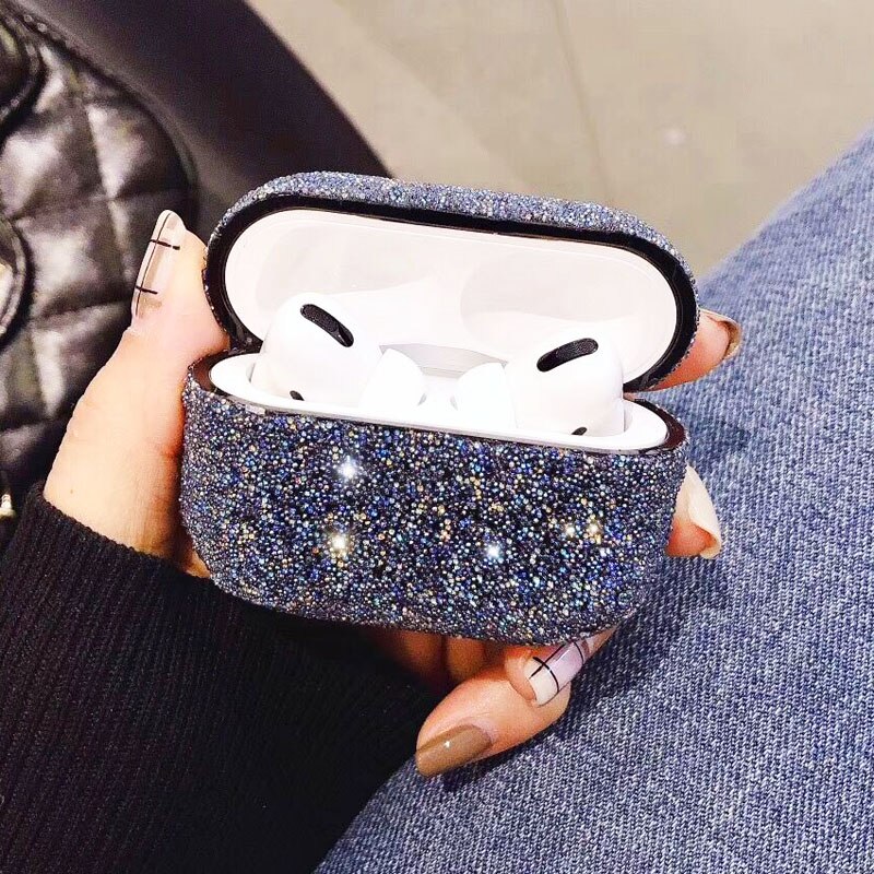 EKONEDA Bling Diamanti Di Lusso di Caso Per Airpods Caso di Colori Della Caramella Della Ragazza Della Copertura di Protezione Per Airpods 2 Airpods pro auricolare casi: Airpods Pro Black