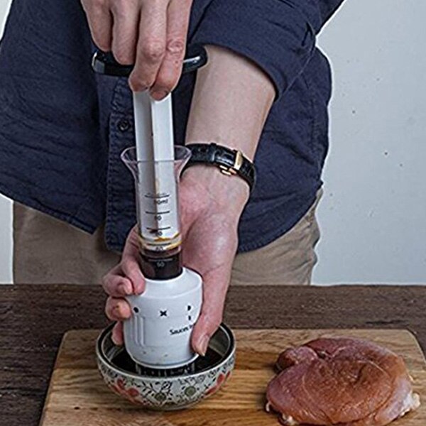 Aguja de inyección rápida para carne fresca, Tensor hecho a mano, inyectores de carne para inyectar carne fresca, herramientas de cocina