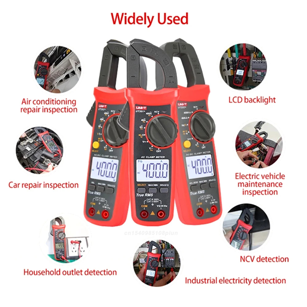 UNI T UT210E UT210D UT202A + UT204 PLUS Stroomtang Ampèremeter Digitale Elektricien Tool Elektrische Tester Multimeter